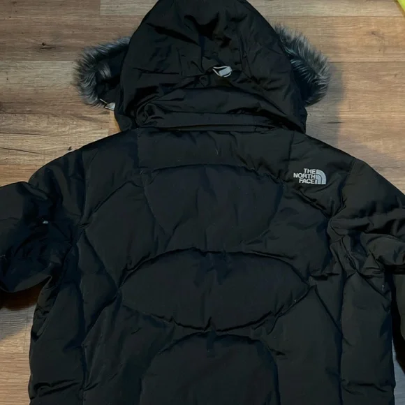 The North Face Black Puffer Jacket with Fur Hood